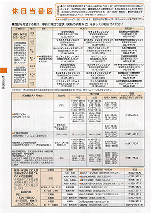 休日当番医情報の画像